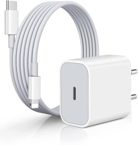 White iPhone USB-C charger block